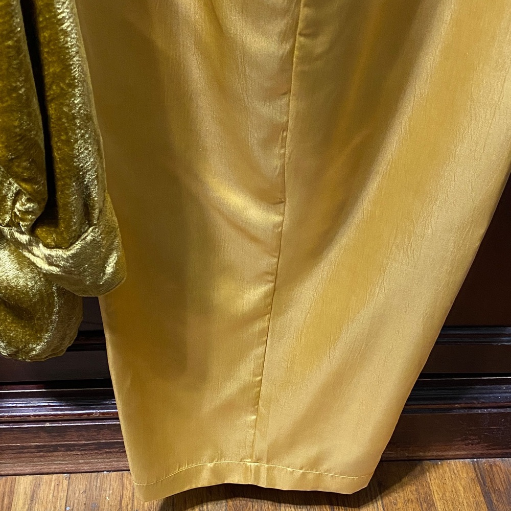 Roaman’s Fancy gold colored patchwork satiny velvety size 3X Pantsuit Set - Picture 15 of 16